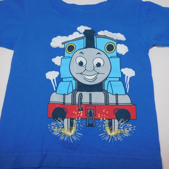 Thomas and Friends Tank Engine Train Kids Toddler  2T Graphic T Shirt  Blue - Picture 2 of 5